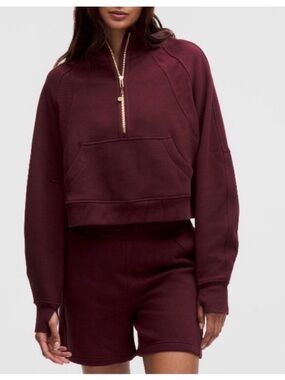 lululemon Half Zip Scuba Hoodie with Gold Zipper